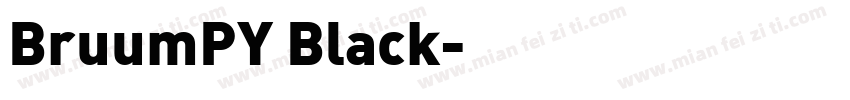 BruumPY Black字体转换